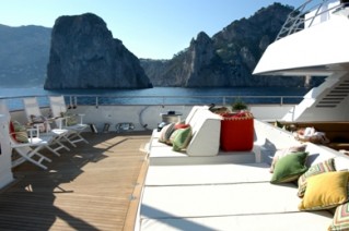 MIRABELLA - Aft Deck Sunbathing